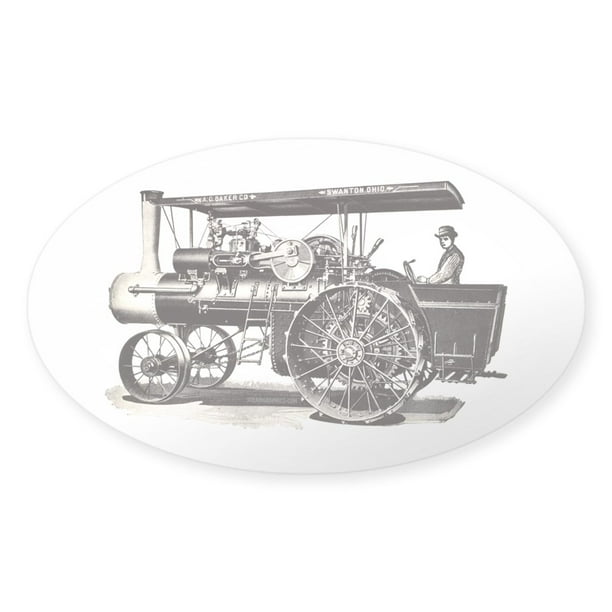 CafePress Baker Steam Tractor Oval Sticker Sticker Oval 423984517